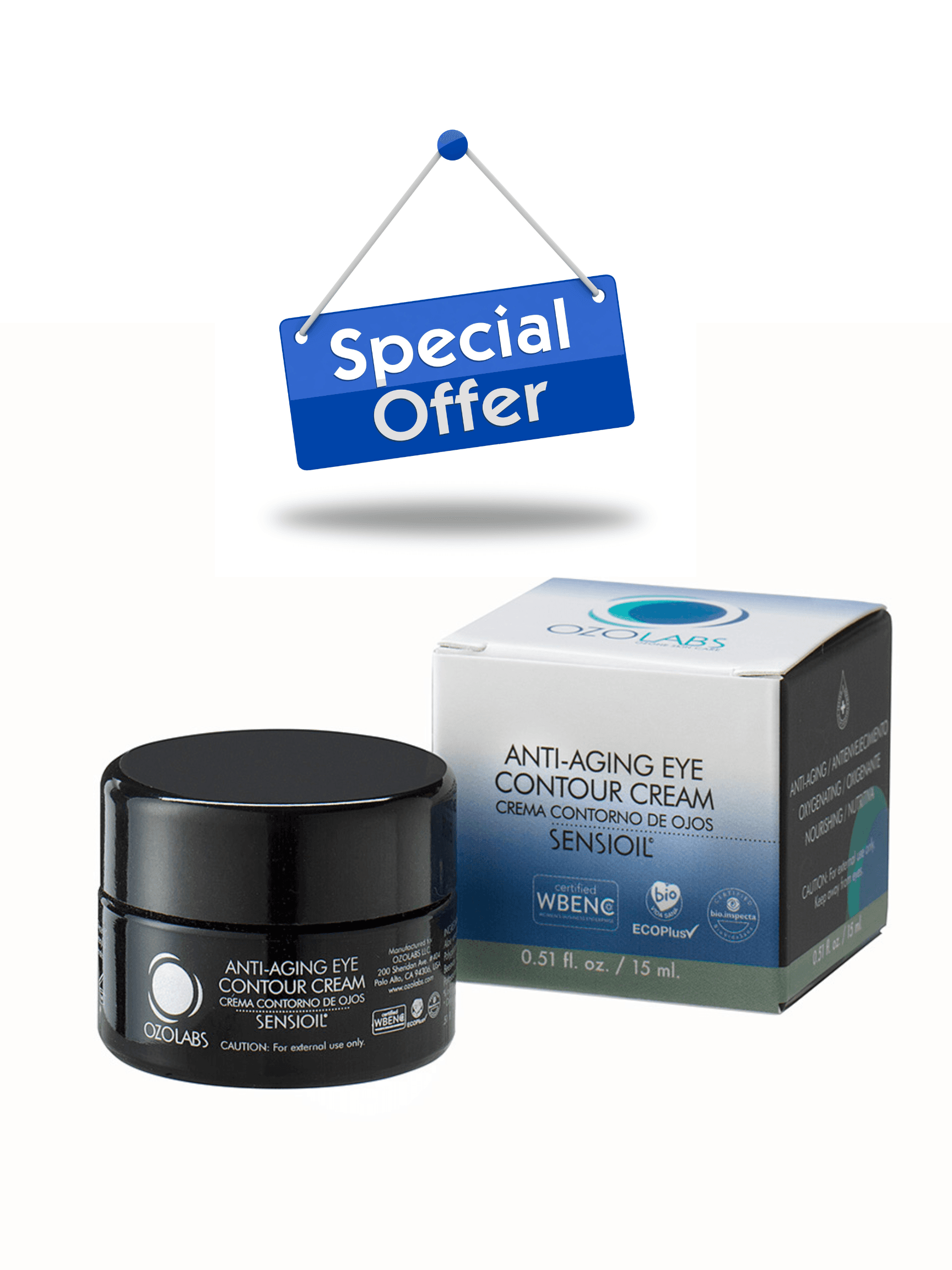 Organic Eye Contour Cream, 15 ml